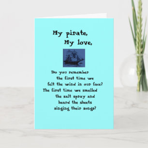 To my pirate. . . Happy Valentine's Day. Holiday Card