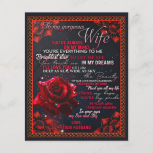 To My Rose Wife Birthday Gift, Couple Wife Gift Flyer