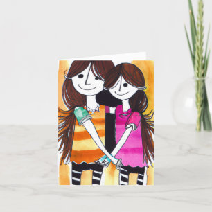 To My Sister On Her Birthday. Sister to Sister Holiday Card