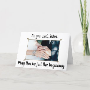 TO MY SISTER ON HER ****WEDDING DAY**** CARD