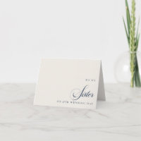 To My Sister On Her Wedding Day Message Card