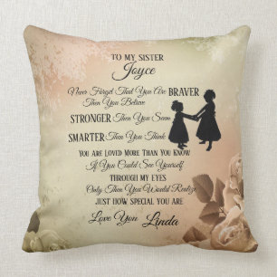 To My Sister Personalise Cushion