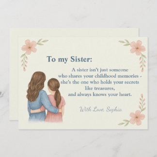 To My Sister – Personalised Photo Invitation
