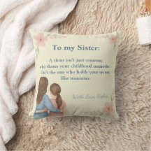 To My Sister – Sweet Personalised Gift Pillow