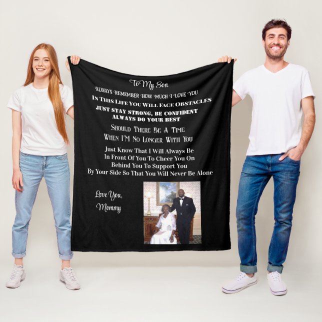 To My Son Fleece Blanket (In Situ)