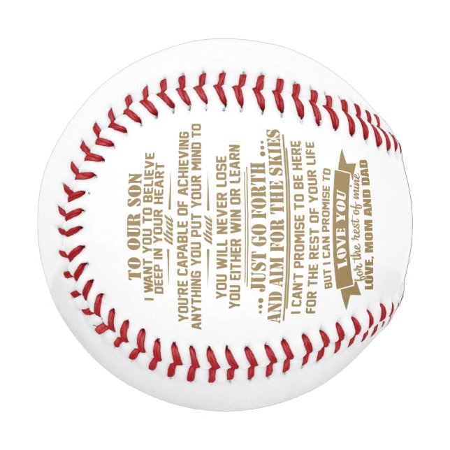 To my son Gift From Mum And Dad Baseball (Front Left)