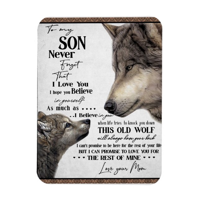 To My Son Gift, Mum And Son, Love Letter To Son Magnet (Vertical)