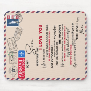 To My Son Gift, Mum And Son, Love Letter To Son Mouse Pad