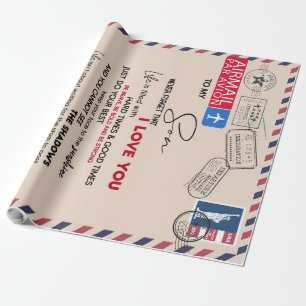 To My Son Gift, Mum And Son, Love Letter To Son Wrapping Paper