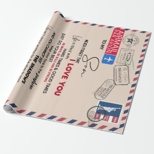 To My Son Gift, Mum And Son, Love Letter To Son Wrapping Paper