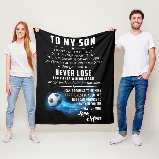 To My Son I Love You Fleece Blanket (In Situ)