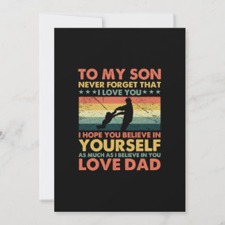 to my son - never get that i love you sweat holiday card