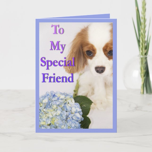 To My Special Friend Cavalier King Charles Spaniel Card (Front)