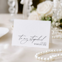 "To My Stepdad On My Wedding Day" Message Card