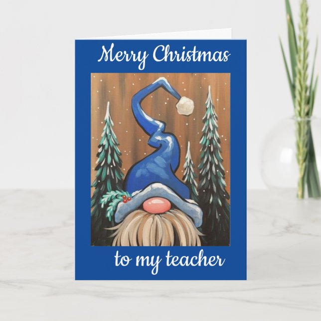TO MY **TEACHER** AT CHRISTMAS CARD (Front)
