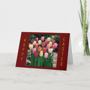 TO "MY TEACHER" AT EASTER (TULIPS) HOLIDAY CARD