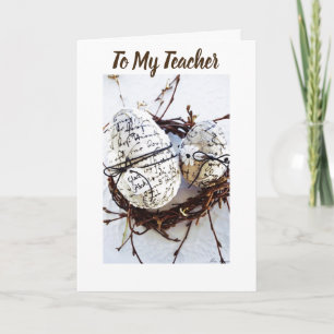TO MY ****TEACHER**** HAPPY EASTER (SEE INSIDE TOO HOLIDAY CARD