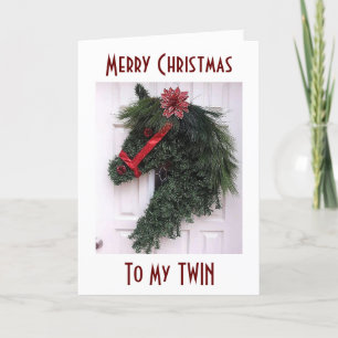 TO MY TWIN AT CHRISTMAS=SPECIAL MEMORIES HOLIDAY CARD