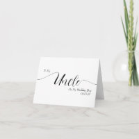 To My Uncle On My Wedding Day Elegant Script