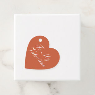 To my valentine Heart Favour Tags