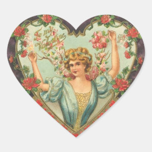To My Valentine Heart Stickers
