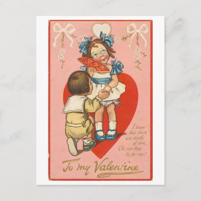 "To My Valentine" Holiday Postcard (Front)