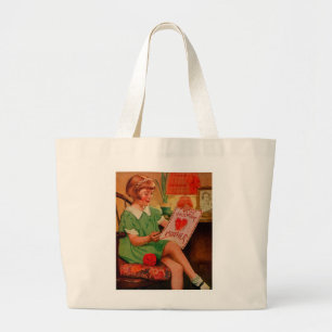 To My Valentine Mother Large Tote Bag