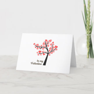 To My Valentine - Nature Heart Tree Modern Design Holiday Card