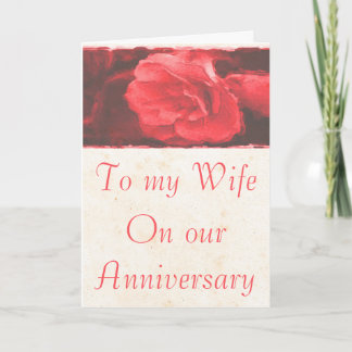 To my wife Anniversary card