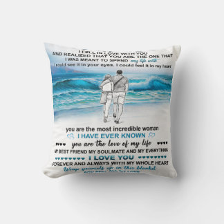 To My Wife Beach Gift, Wife Birthday, Couple Love Cushion