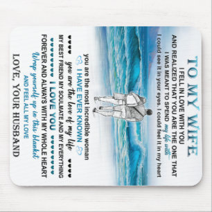 To My Wife Beach Gift, Wife Birthday, Couple Love Mouse Pad