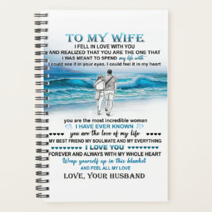 To My Wife Beach Gift, Wife Birthday, Couple Love Planner