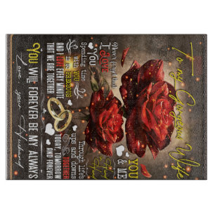 To My Wife Gift, Couple Love Gift, Wedding Gift Cutting Board