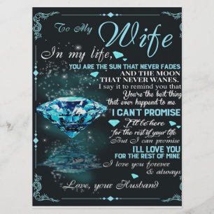 To My Wife Gift, Couple Love Gift, Wedding Gift Menu