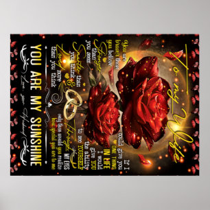To My Wife Gift, Couple Love Gift, Wedding Gift Poster