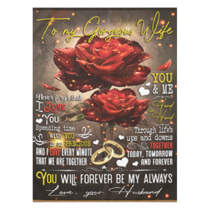 To My Wife Gift, Couple Love Gift, Wedding Gift Tablecloth