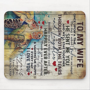 To My Wife Gift   Holiday Funny Gift Mouse Pad