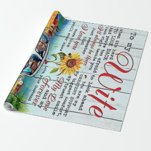 To My Wife Gift Letter For Her Home Decor Wrapping Paper