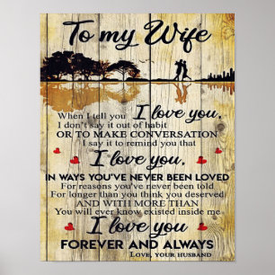 To my wife Gift Letter To My Husband Poster