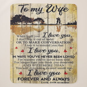 To my wife Gift Letter To My Husband Sherpa Blanket