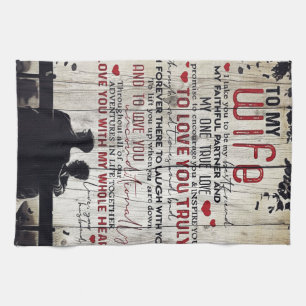 To My Wife Gift   Lovely Letter To Girlfriend   Tea Towel