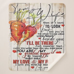To my Wife  Holiday Decoration   To My Wife Letter Sherpa Blanket