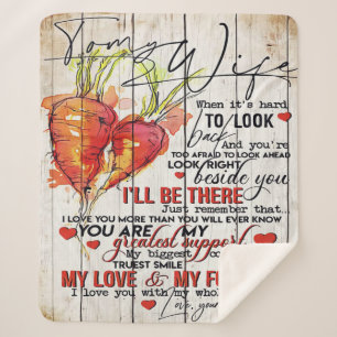 To my Wife Holiday Decoration To My Wife Letter Sherpa Blanket