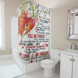 To my Wife Holiday Decoration To My Wife Letter Shower Curtain