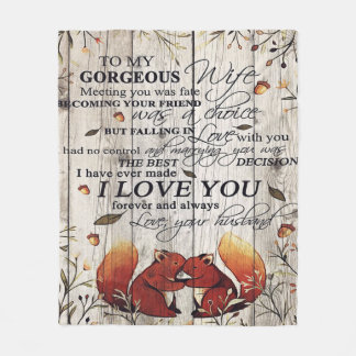To my Wife Letter | Cute Gift For Your Wife Fleece Blanket
