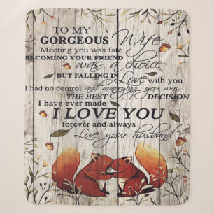 To my Wife Letter Cute Gift For Your Wife Sherpa Blanket