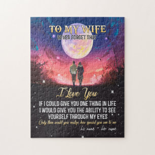 To My Wife   Letter To My Wife Love From Husband Jigsaw Puzzle