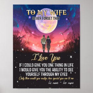 To My Wife Letter To My Wife Love From Husband Poster