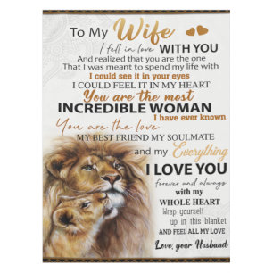 To My Wife Lion Gift, Love Wife Birthday Gift Idea Tablecloth