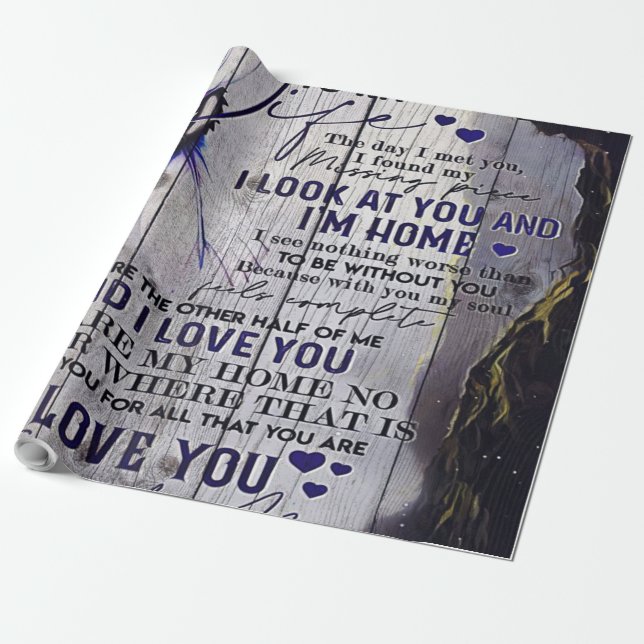 To my Wife | Love Canvas Wrapping Paper (Unrolled)